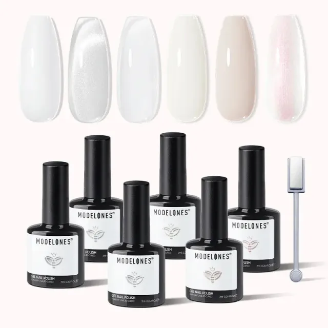 Modelones Porcelain Dreams gellack 6-pack cat eye