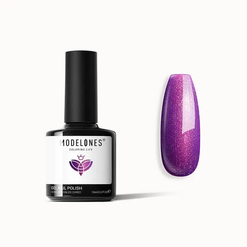 modelones Inspire Gel gellack Night Violet 15ml shimmer lila