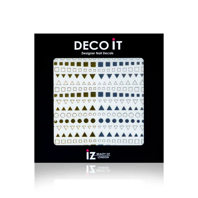 Iz Beauty Nail Art Metallic Shapes nageldekaler silver