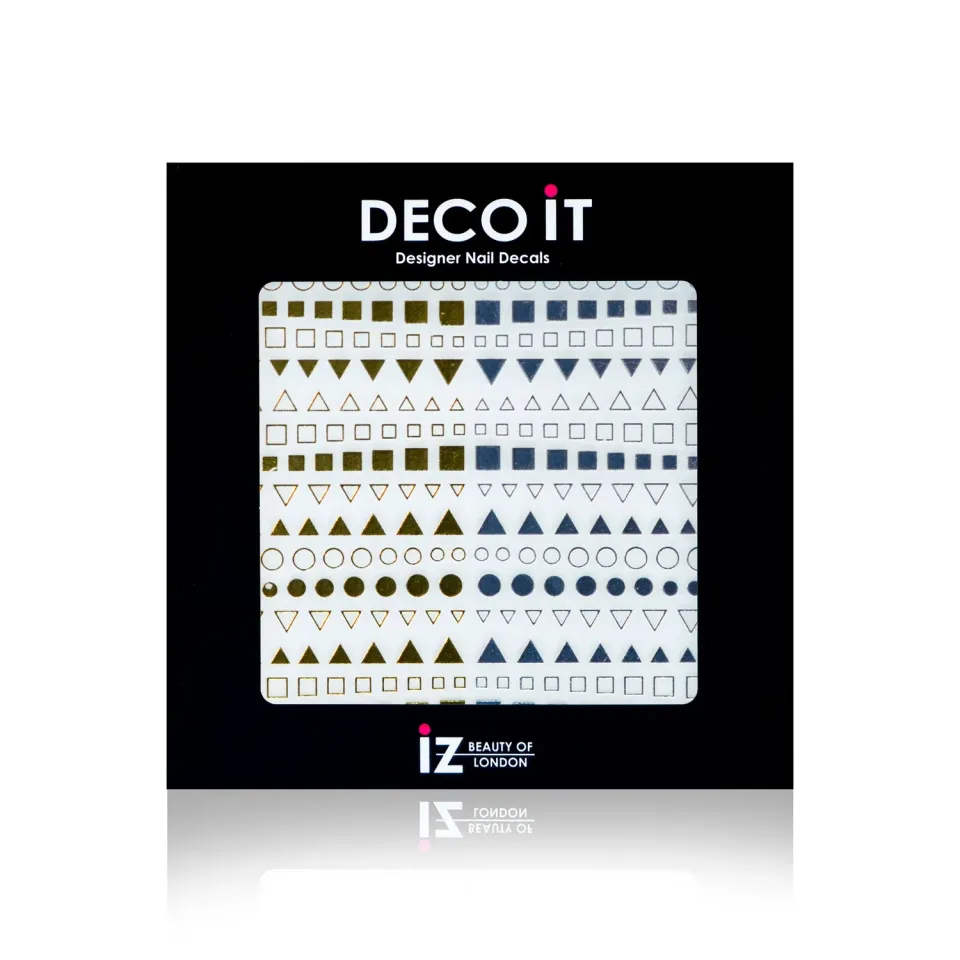 Iz Beauty Nail Art Metallic Shapes nageldekaler silver