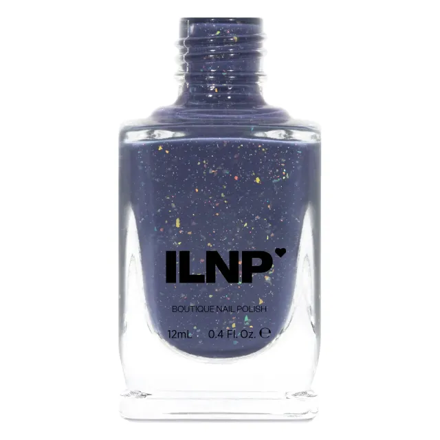 ILNP Starlight nagellack indigoblå flakie