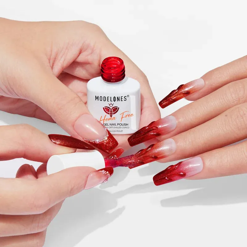 Modelones Only Love gellack 6-pack röd Hema-free