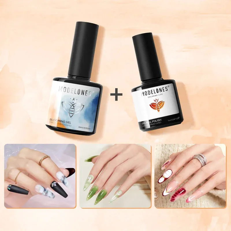 modelones blooming gel nagellack transparent hemafri