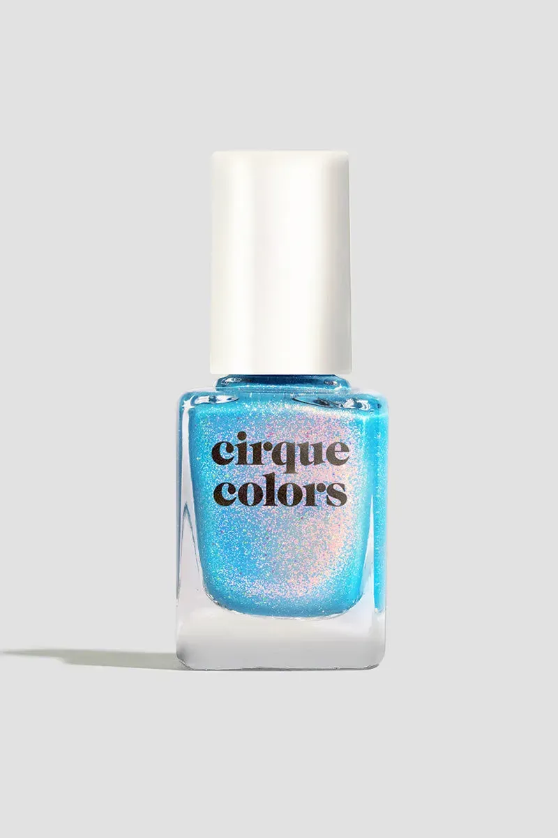 Cirque Colors Tipsy Turvy nagellack jelly blå holographic