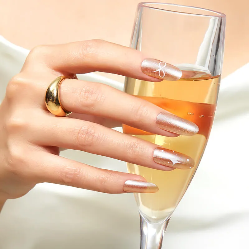 modelones Never Over nagellack brun shimmer snabbtork