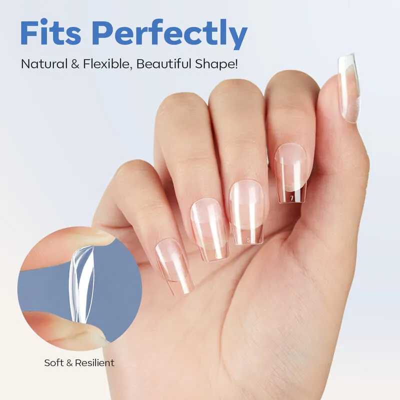 Modelones Semi-Frosted nageltips halvmatt full cover