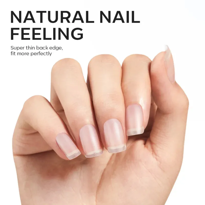 Modelones Short Square Frosted nageltips matt kort