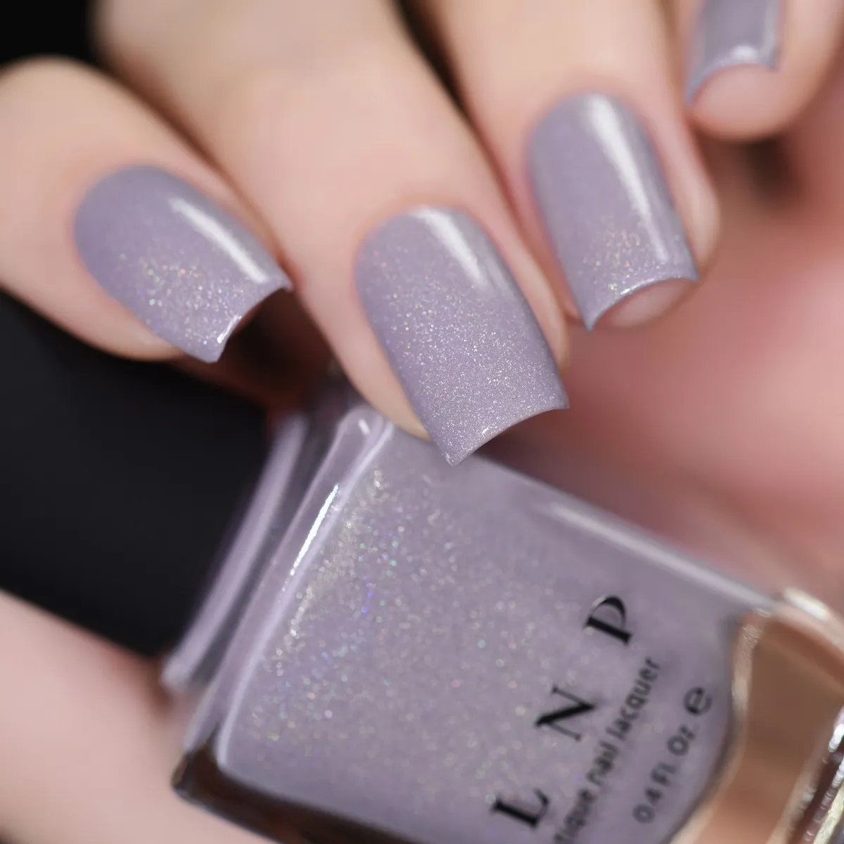ILNP ASAP nagellack ljusblå creme holo