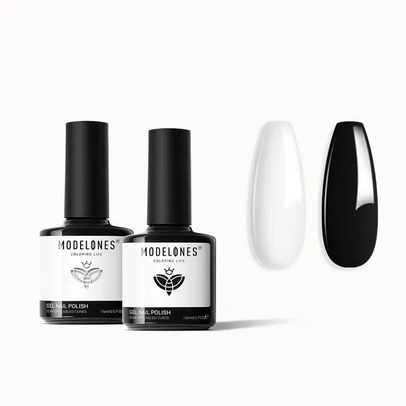 Modelones Swan gellack 2-pack svart vit täckande