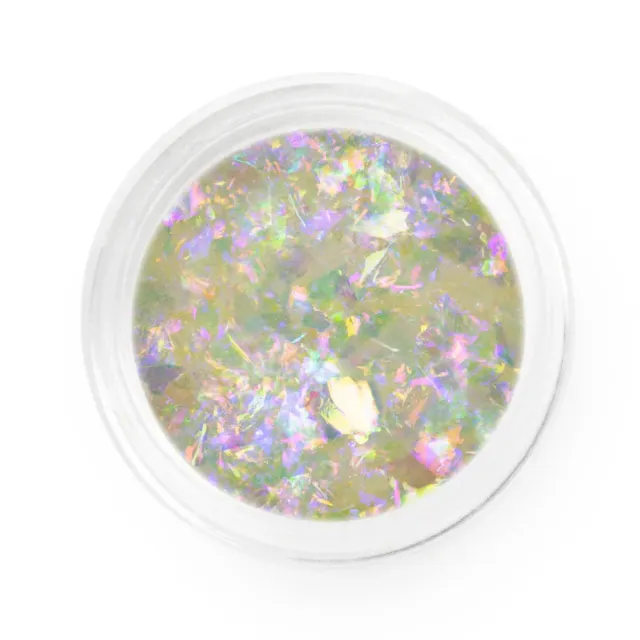 Iz Beauty Nebula chrome flakes grön-blå guld