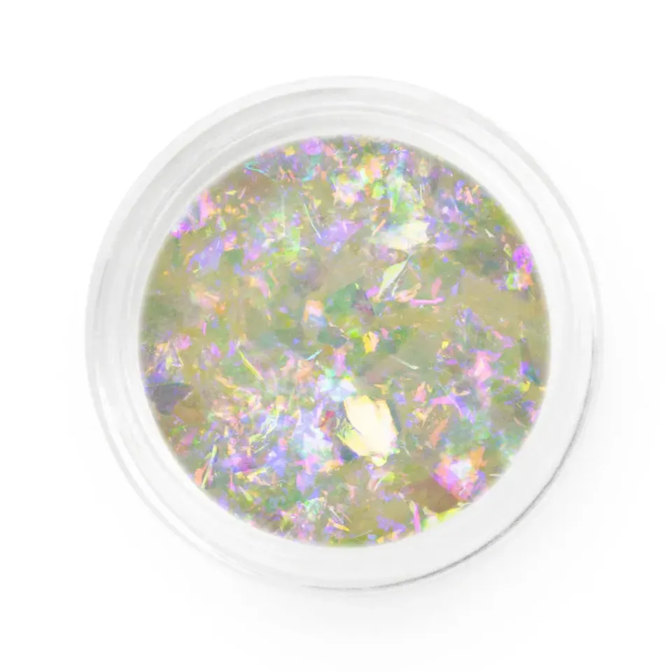 Iz Beauty Nebula chrome flakes grön-blå guld