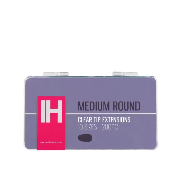 Iz Beauty Medium Round full cover nageltippar 200-pack transparenta