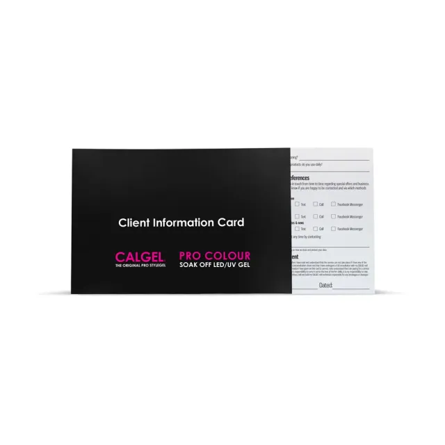 Iz Beauty Client Information Cards kundkort 25-pack papper