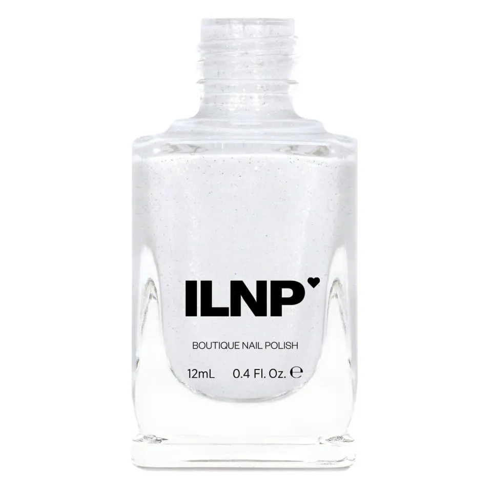 ILNP Snow Angel nagellack vitt frost holografiskt