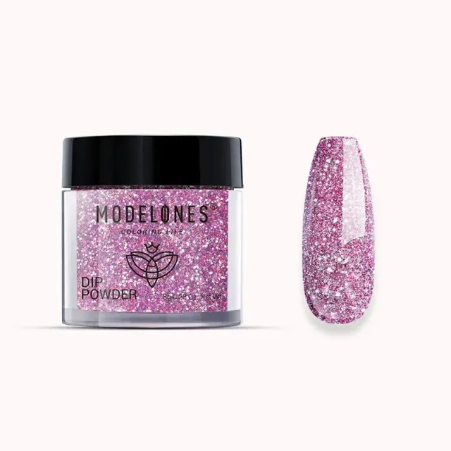Modelones Party Life doppulver rosa glitter 8 g