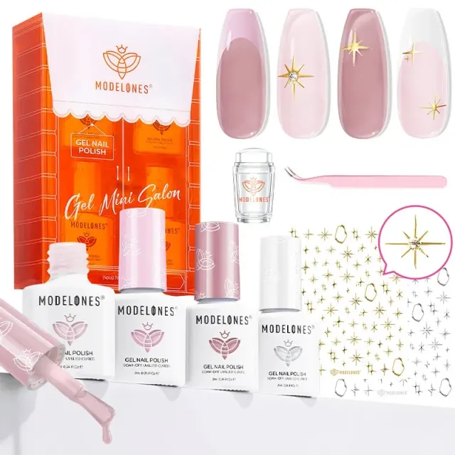 Modelones Mini Salon gellackset Serene Pastels 4 färger