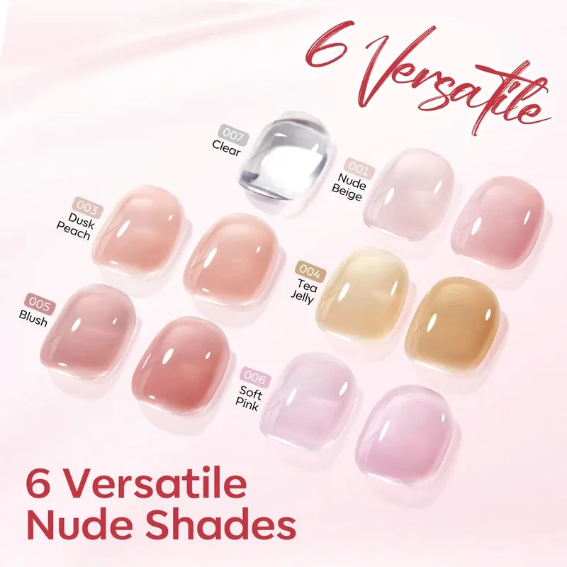 Modelones Rubber Base Coat basgellack 6-pack nude