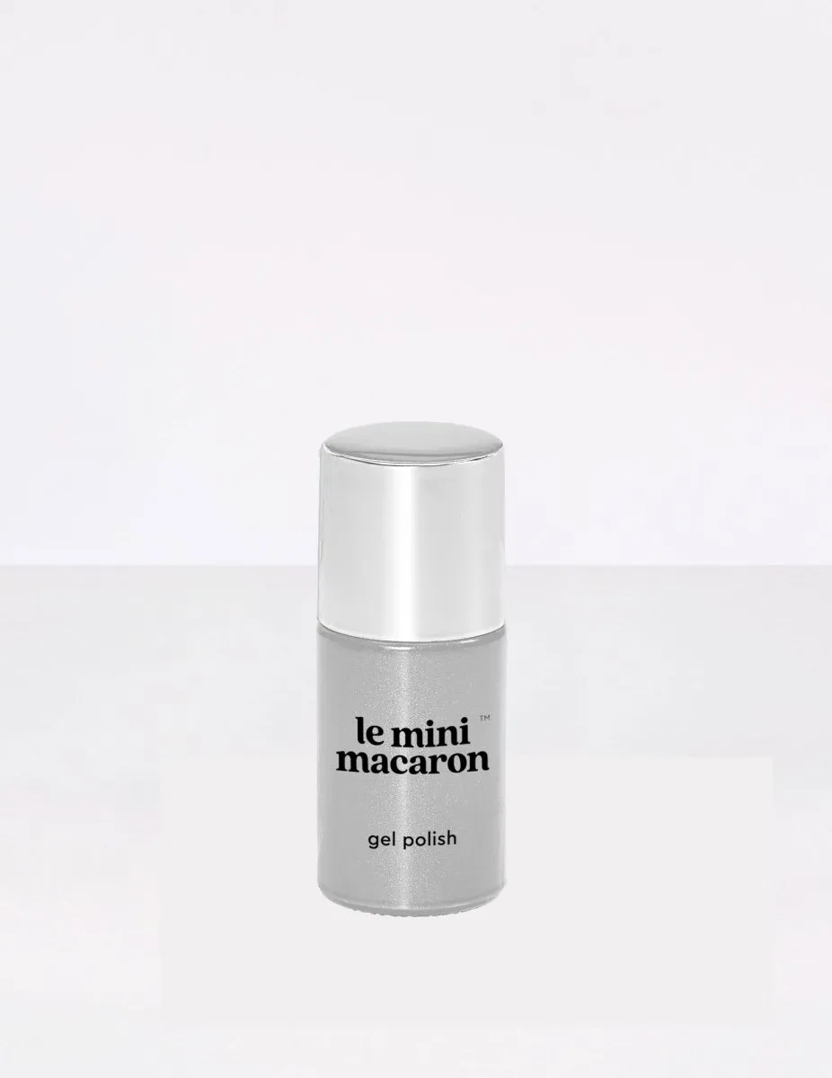 Le Mini Macaron Silver Glow gellack silver metallic