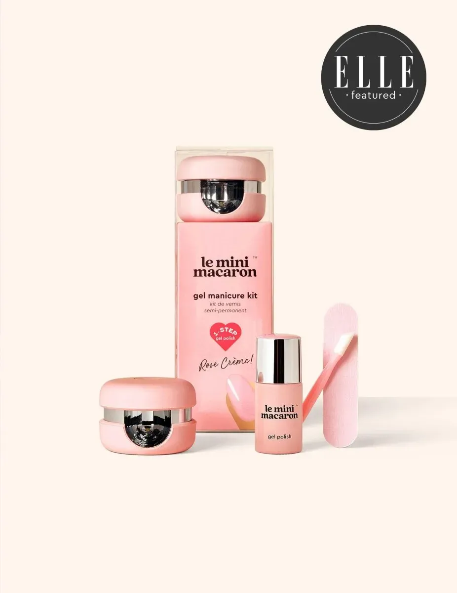 Le Mini Macaron Rose Crème gelkit babyrosa med lampa