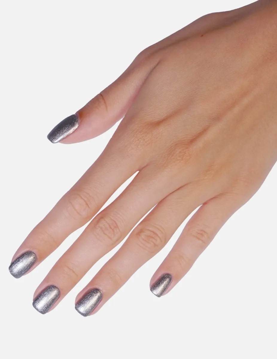 Le Mini Macaron Silver Glow gellack silver metallic