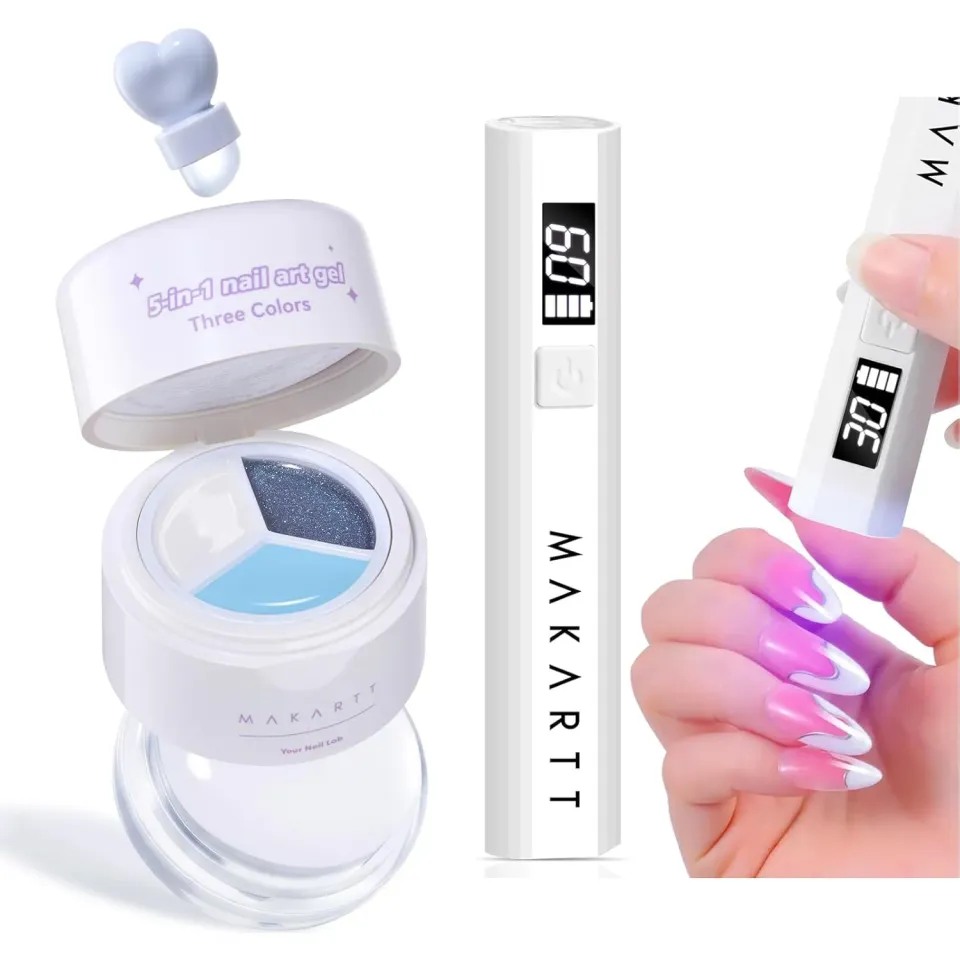 Makartt ColorPot Frosty Blend Kit nagelgel + mini UV-lampa