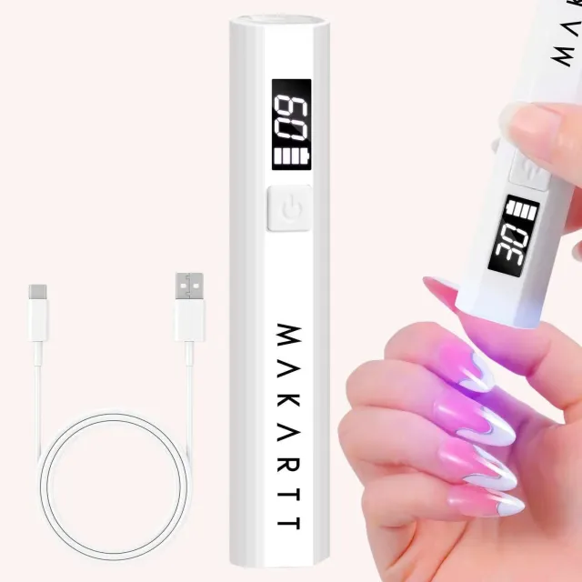 Makartt Mini Handheld LED nagellampa vit portabel