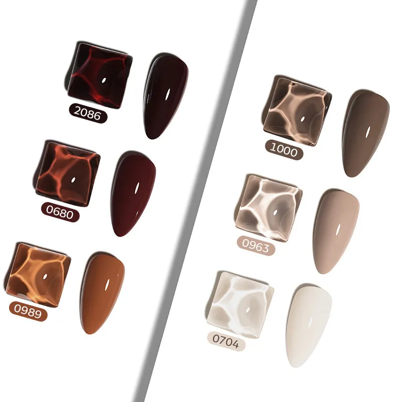 Modelones Neutral Cocoa gellack set 6-pack beige brun