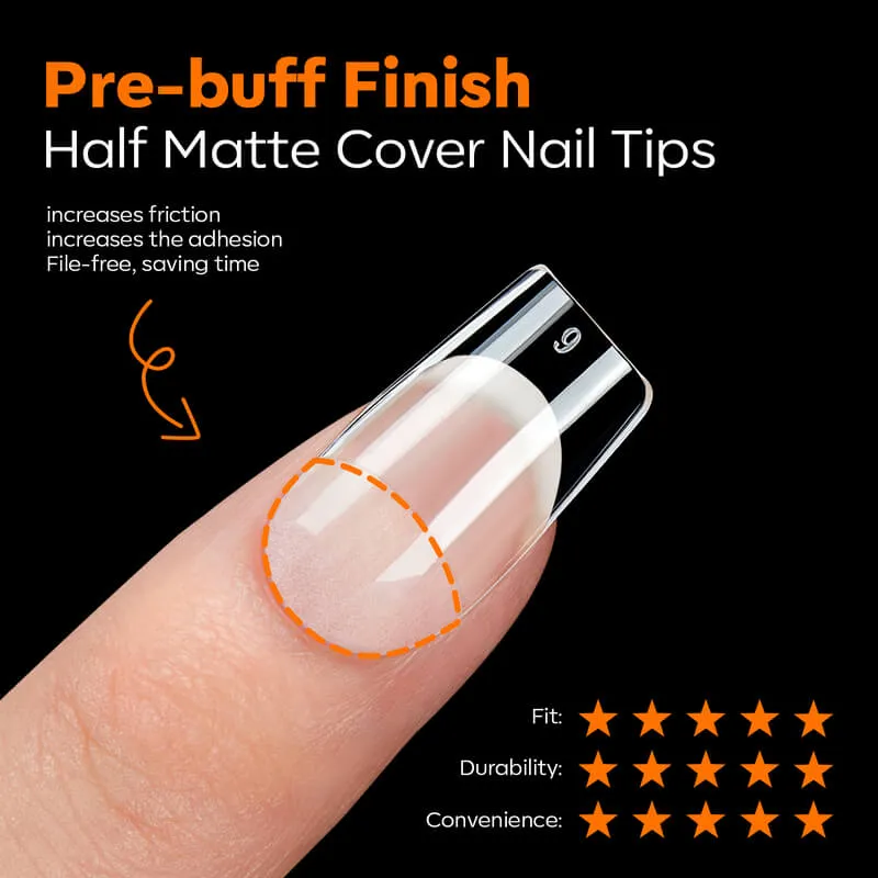 Modelones Semi-Frosted nageltips halvmatt full cover