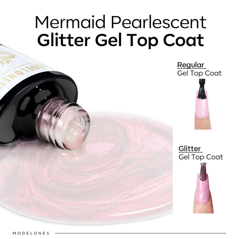 Modelones Mermaid Pearl top coat 10 ml pärleglitter