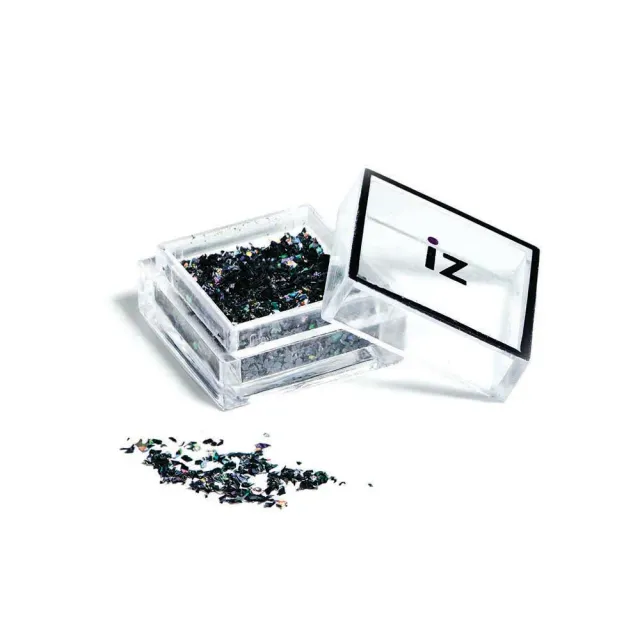 Iz Beauty Shatter iT Blue Iridescent nagelflagor spegelglas