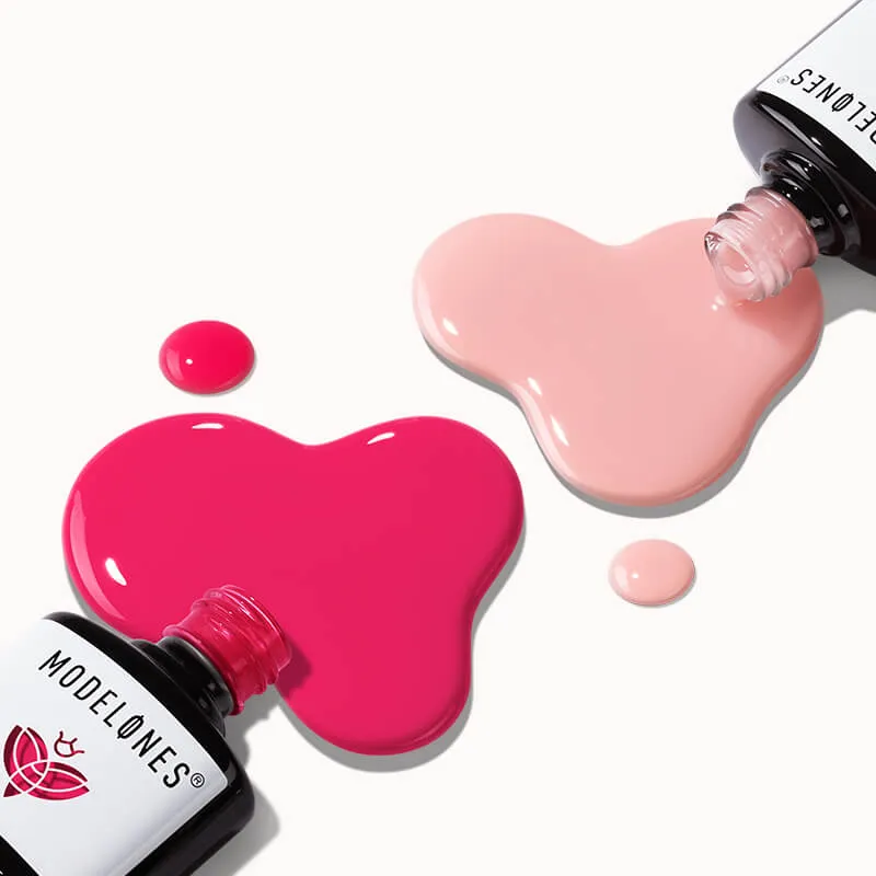 modelones Heartbeat gellack 2-pack röd rosa 15 ml