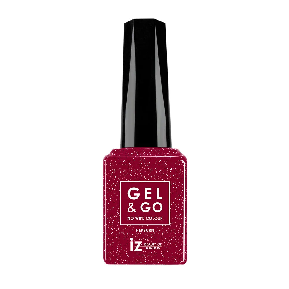 Iz Beauty GEL&GO Hepburn gellack 12 ml hallonröd shimmer