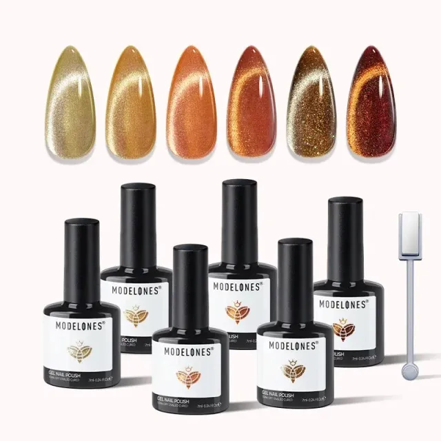 Modelones Before Sunset gellack 6-pack orange cat eye