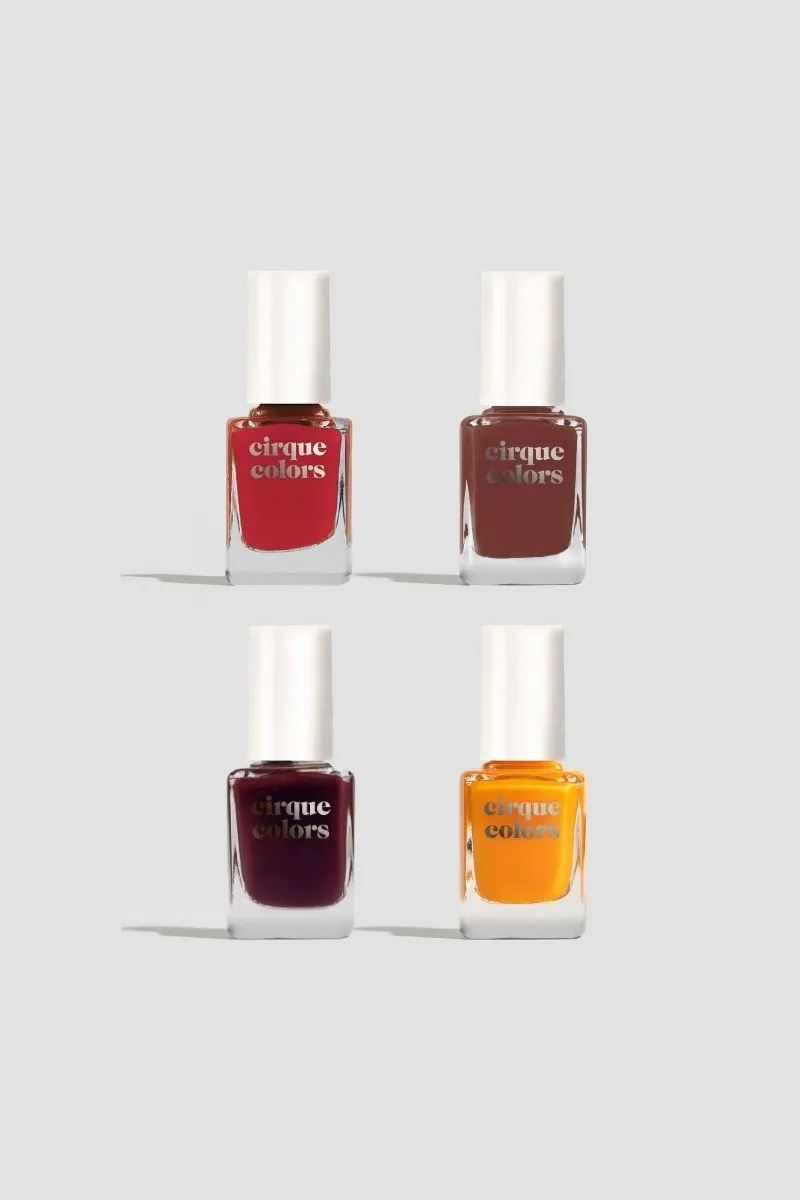 Cirque Colors Fall Plaid nagellack set 4-pack jelly