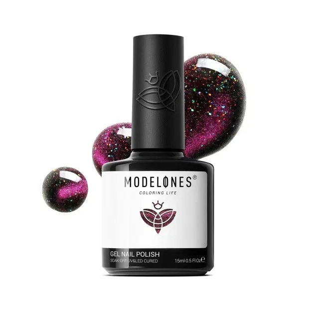 Modelones Inspire Gel Wired West gellack lila glitter 15 ml