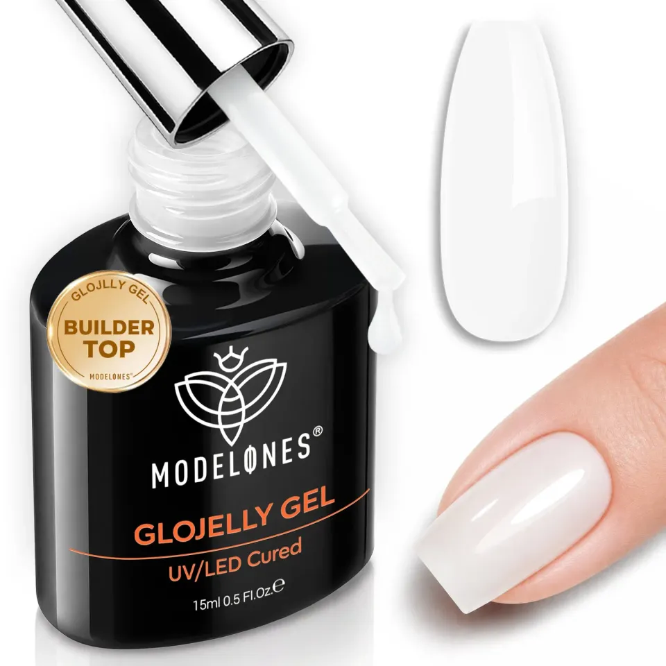 Modelones White Jelly topplack 15ml mjölkvit glans