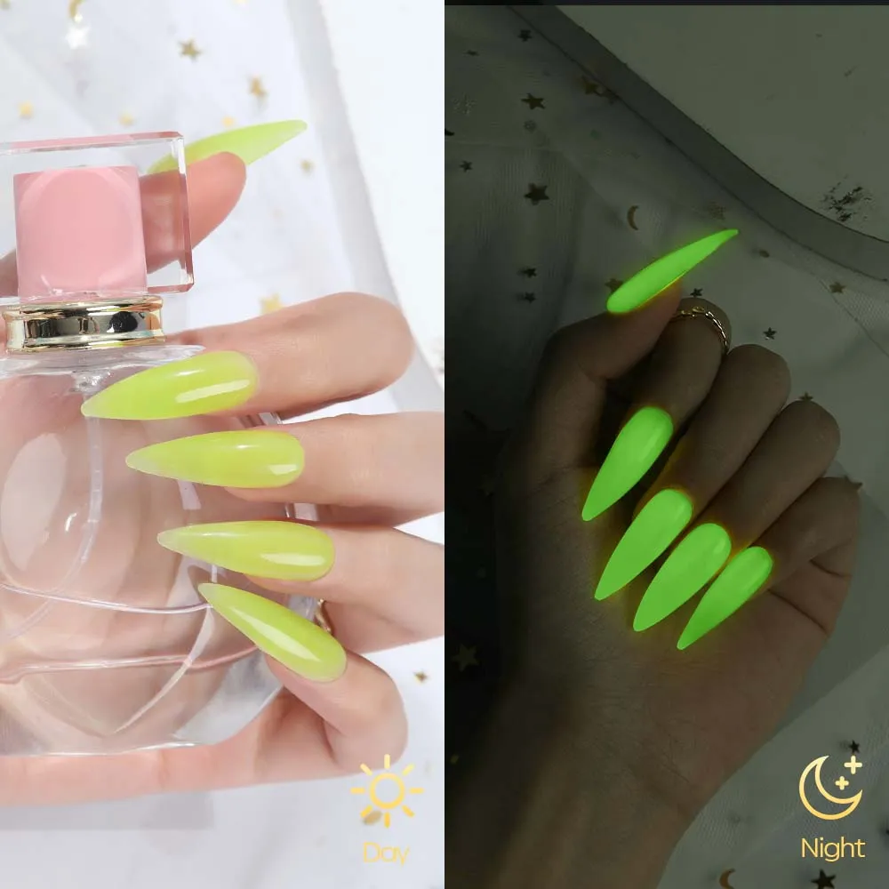 modelones fluorescent green polygel naglar grön 15g