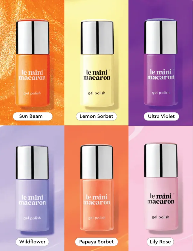 Le Mini Macaron Sunset Skies gellack 6-pack pastell