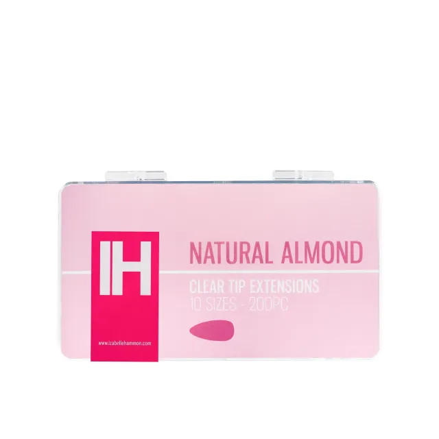 Iz Beauty Natural Almond fullcover nageltippar 200-pack klara