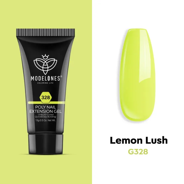 Modelones Lemon Lush polygel 15g ljusgul krämig