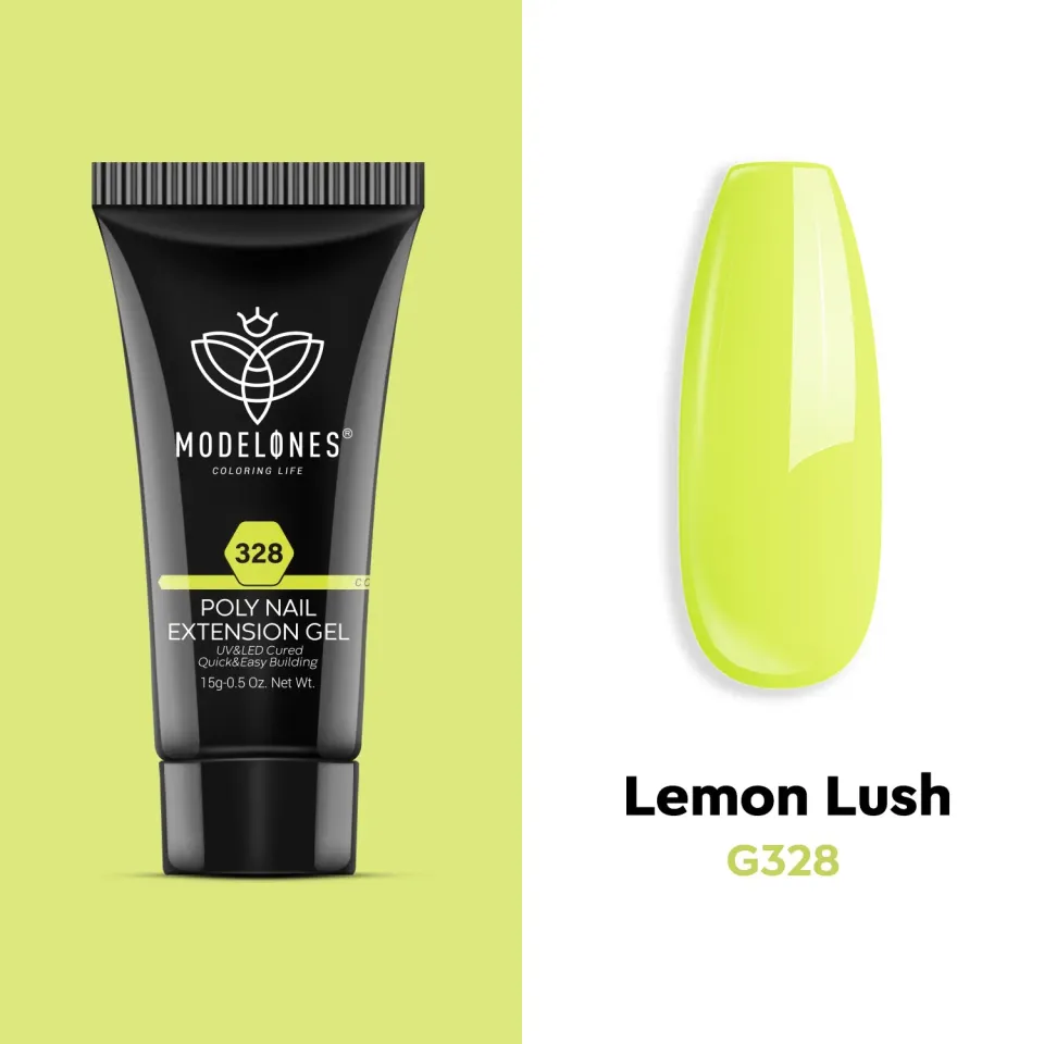 Modelones Lemon Lush polygel 15g ljusgul krämig