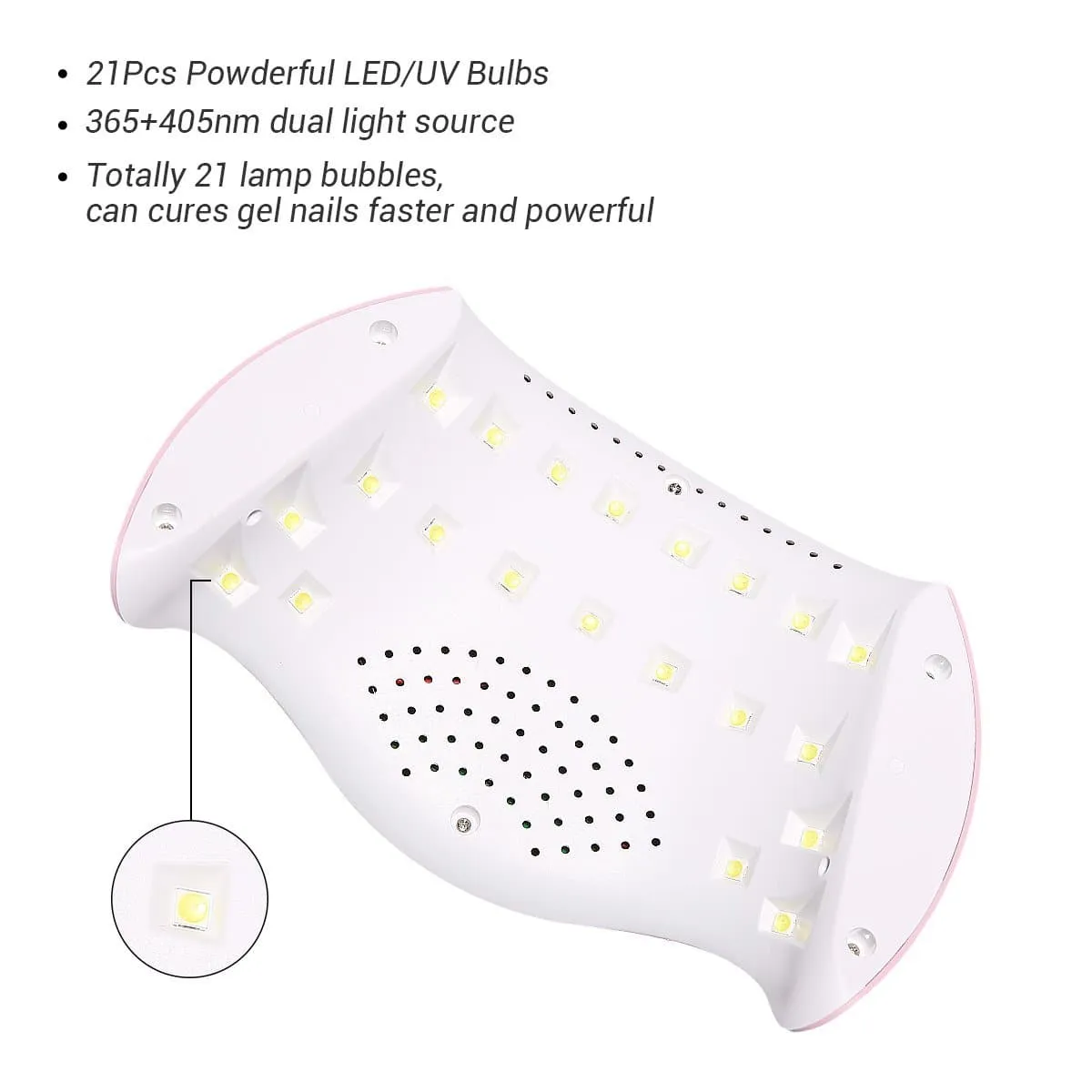 Modelones 48W UV/LED nagellampa gel 45s/60s timer