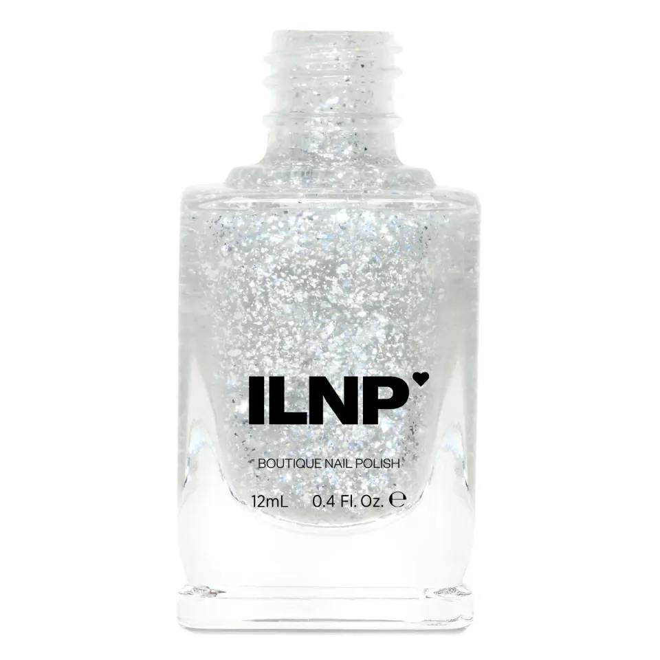 ILNP Tinsel nagellack topper silver flakes