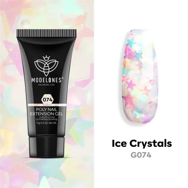 Modelones Ice Crystals polygel rosa 15 g
