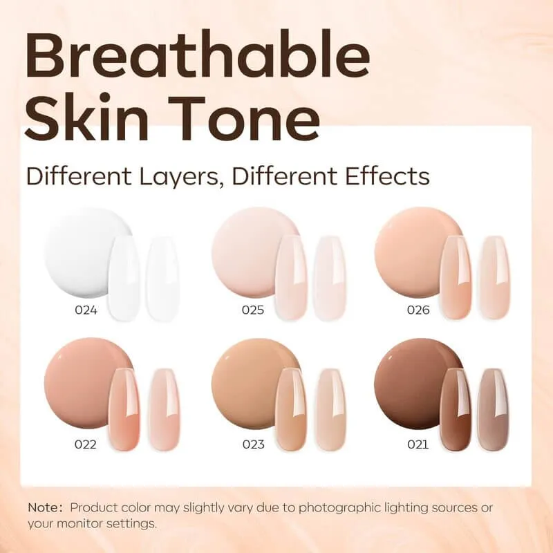 Modelones Builder Gel Skin Tone nagelgel set 6x7ml nude