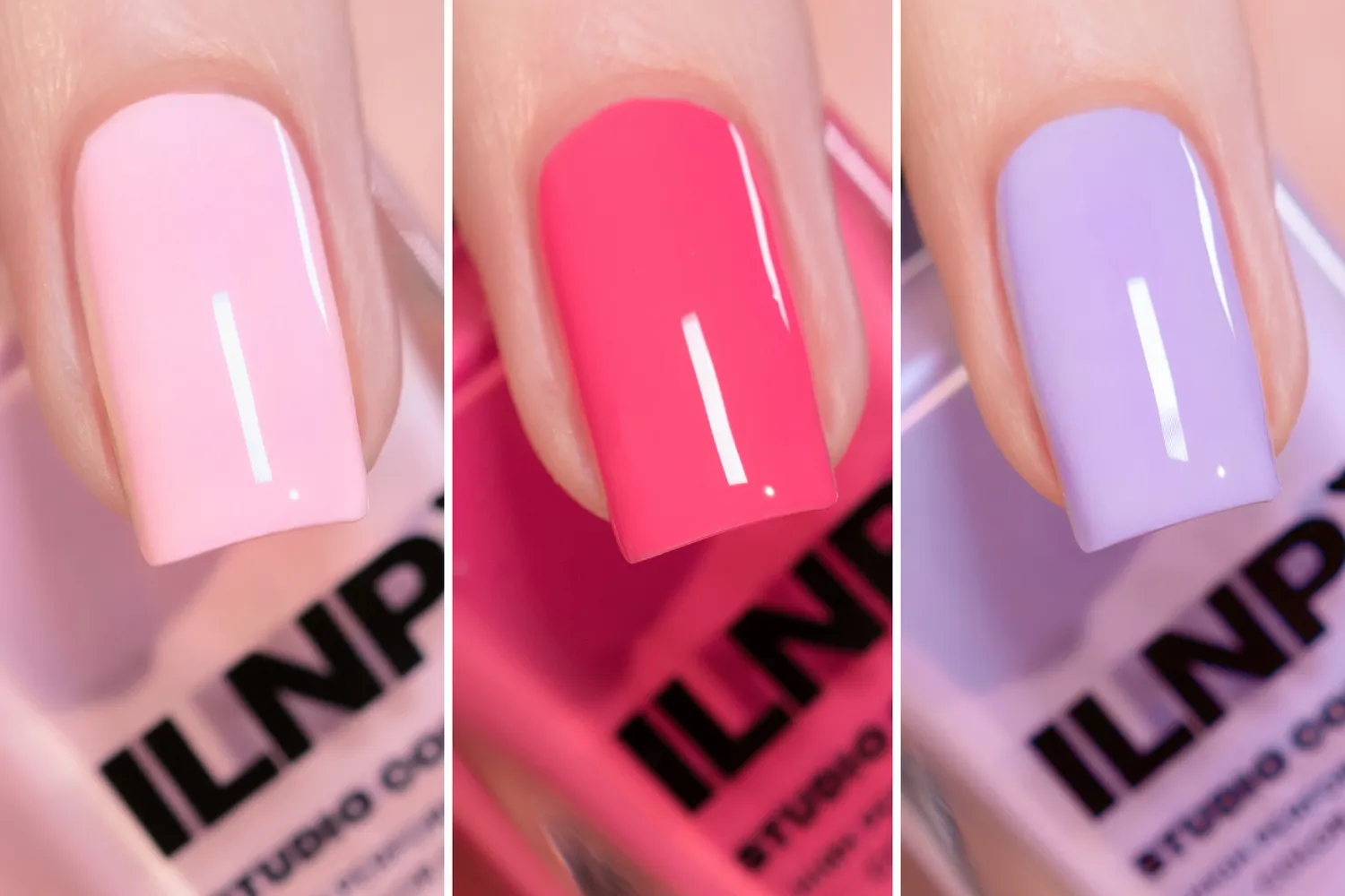 ILNP Lovestruck nagellack set 3-pack krämig rosa