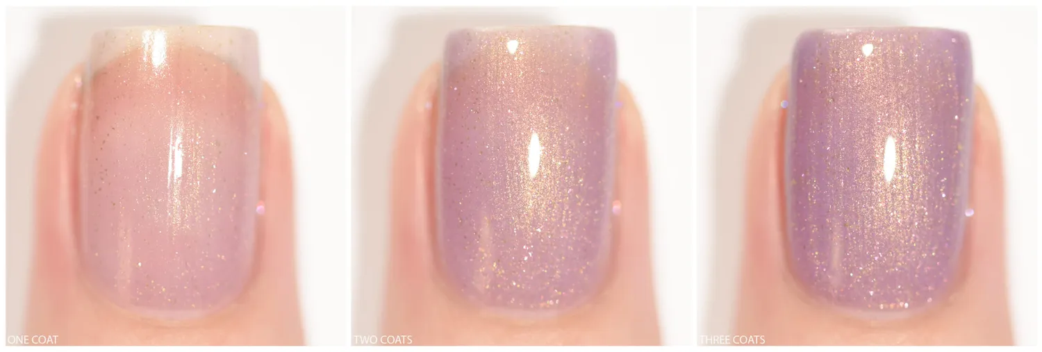 ILNP Lilac Bridges nagellack lila guldshimmer