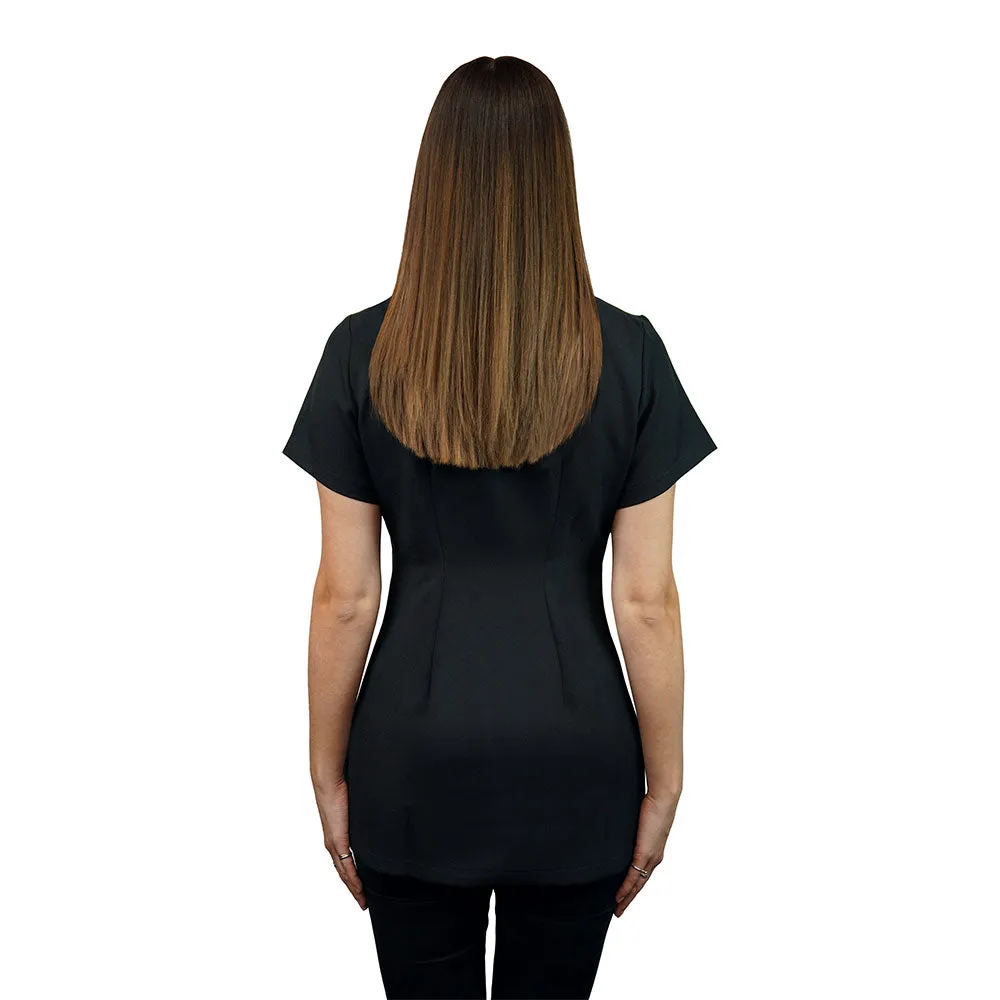 Iz Beauty Zip salongstunika svart slim fit