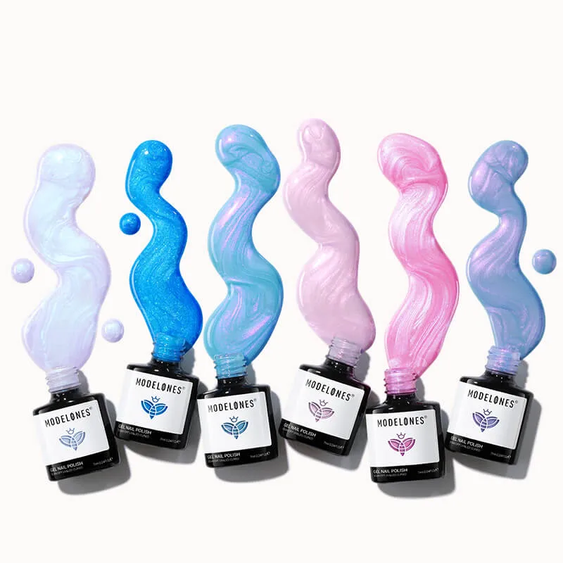 Modelones Fairy Dust gellack 6 färger shimmer