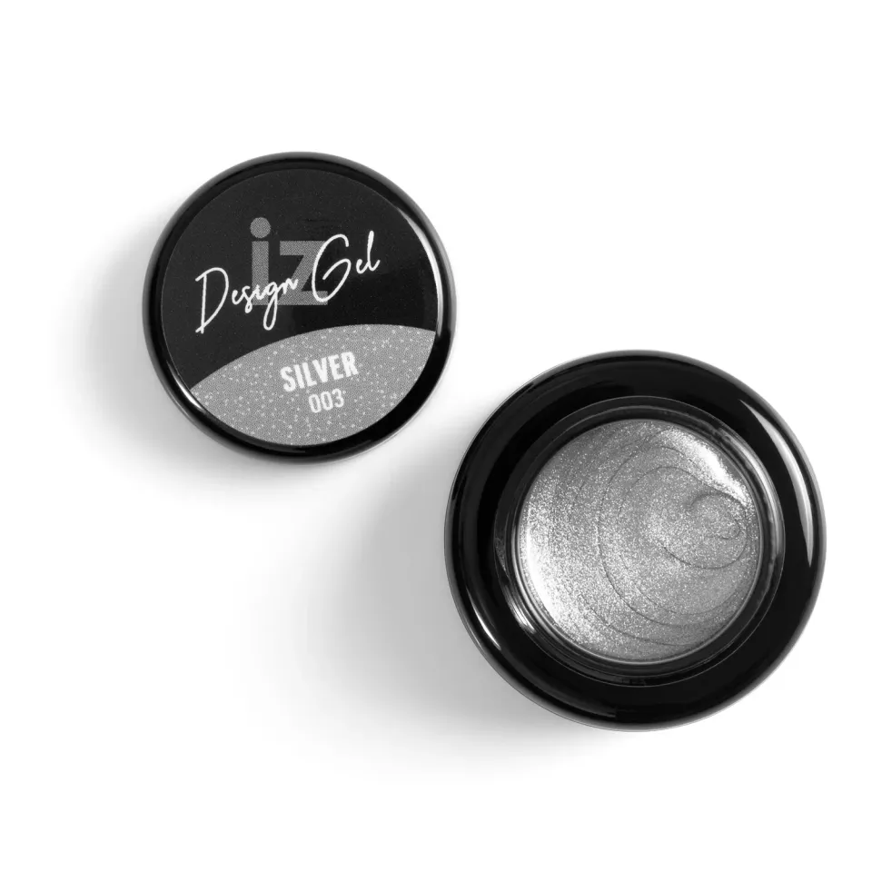 Iz Beauty Design Gel DG003 nagelgel silver metallic